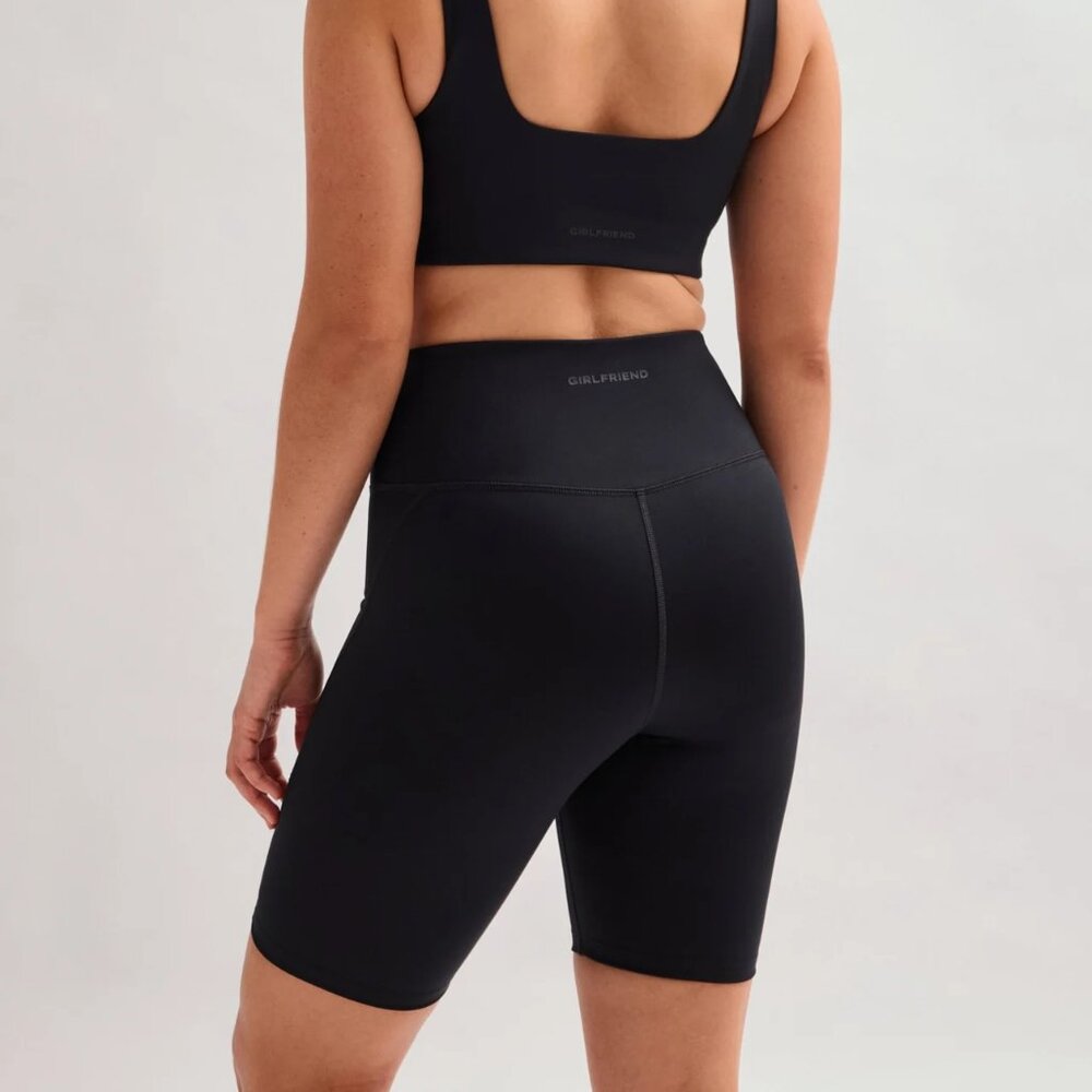 Girlfriend Collective Compressive High Rise Bike Short 8.5" Inseam Black S NWT - Picture 3 of 12